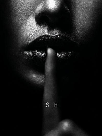 Shh — Black and White Photography Poster. poster print