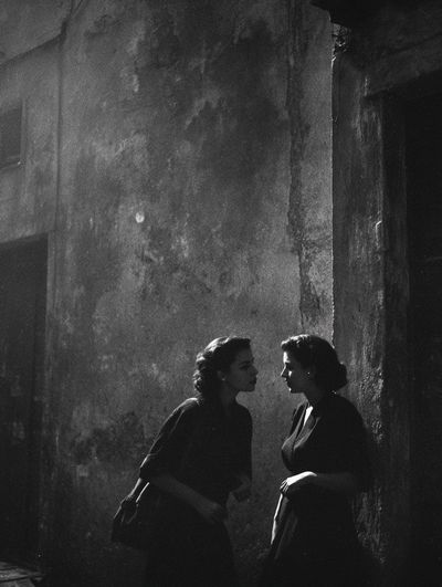 Intimate Conversation — Black and White Photography Print. poster print