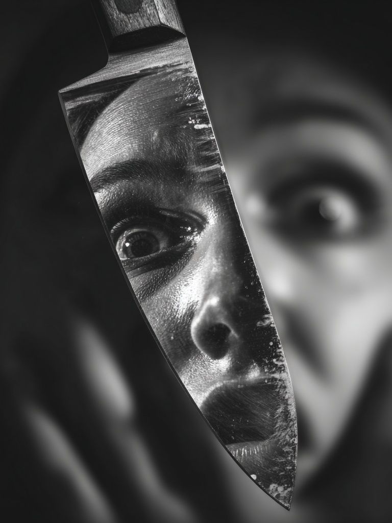 Reflected Fear — Black-White Print. poster detail