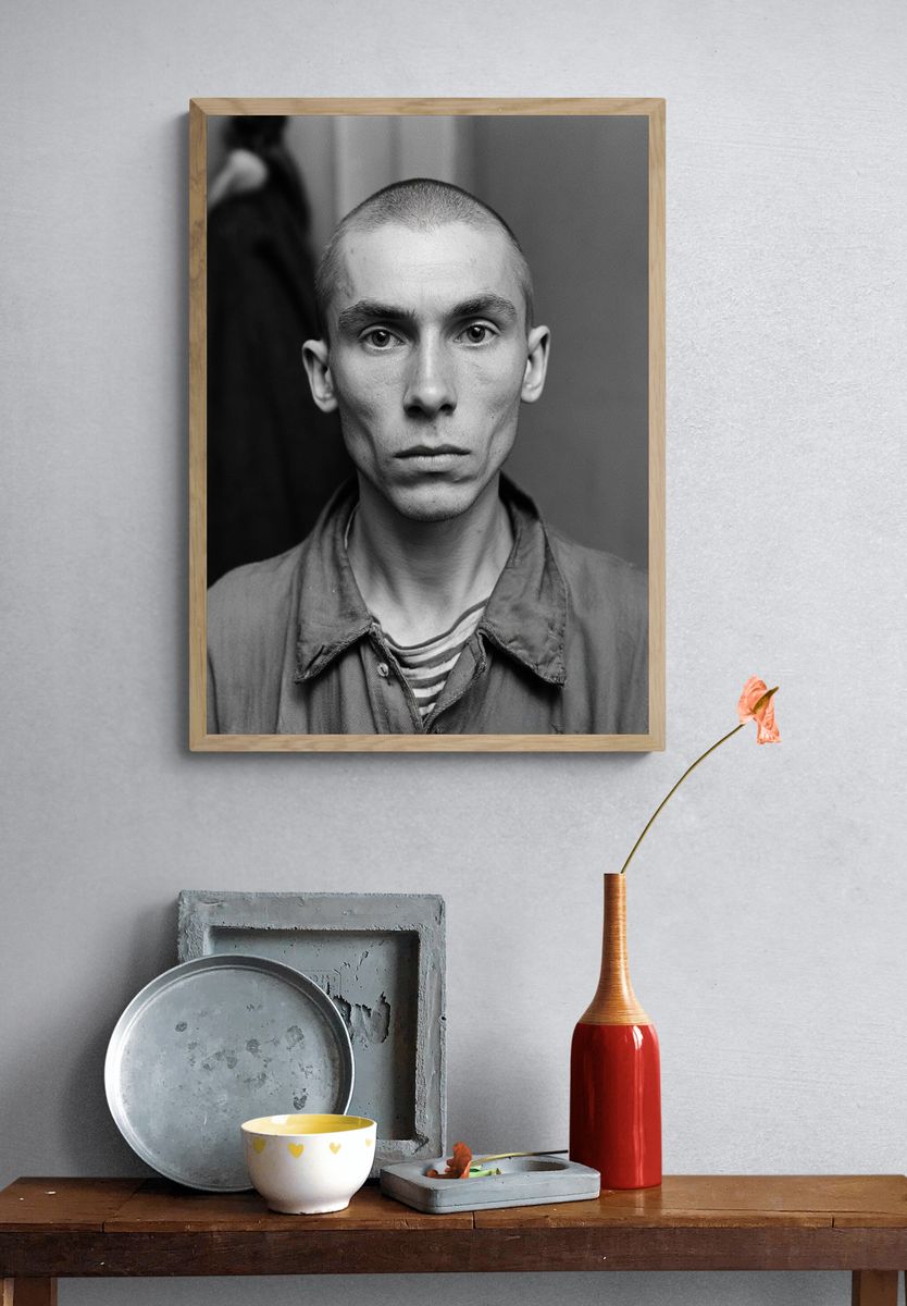 Black and White Portrait Poster. — room view 3