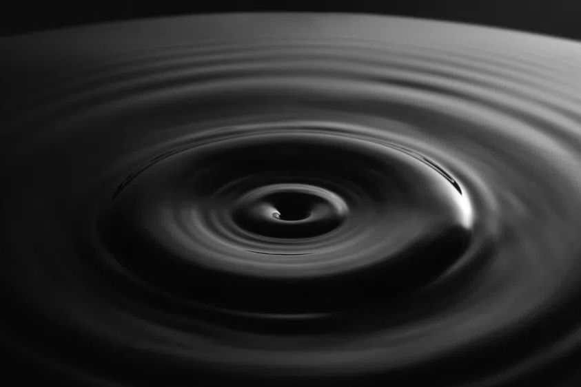 Black Water Ripples — Photography Print. poster — photography art