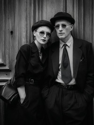 Elegant Couple in Black and White Photography Poster. poster