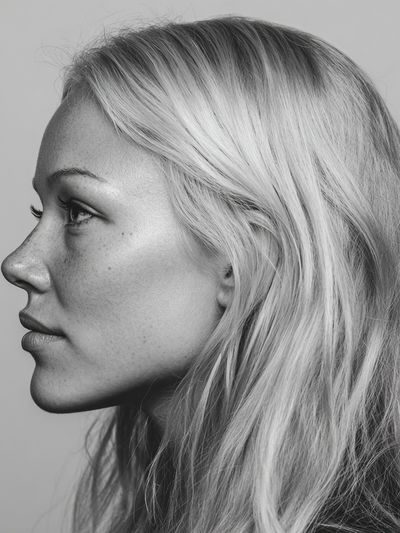 Profile Portrait — Black-White Print. poster print