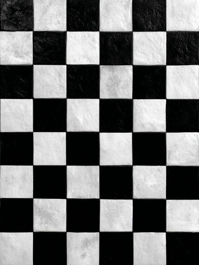 Black and White Checkerboard Poster. poster — minimalist art