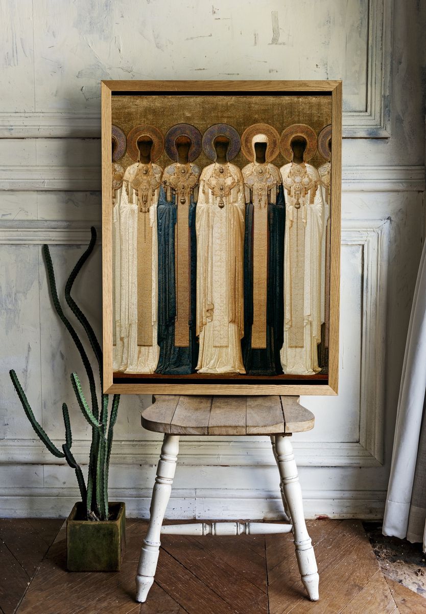 Byzantine Saints Fine-Art Print. — room view 1
