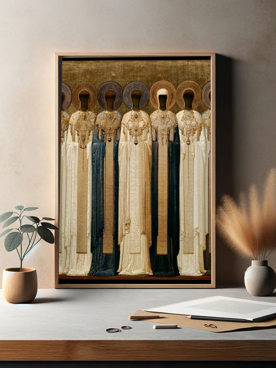 Byzantine Saints Fine-Art Print. — room view 2