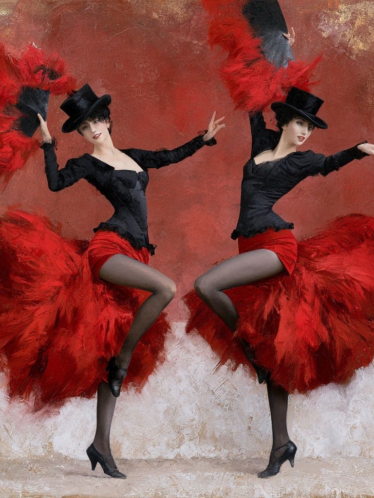 Cabaret Dancers Fine-Art Poster. poster detail