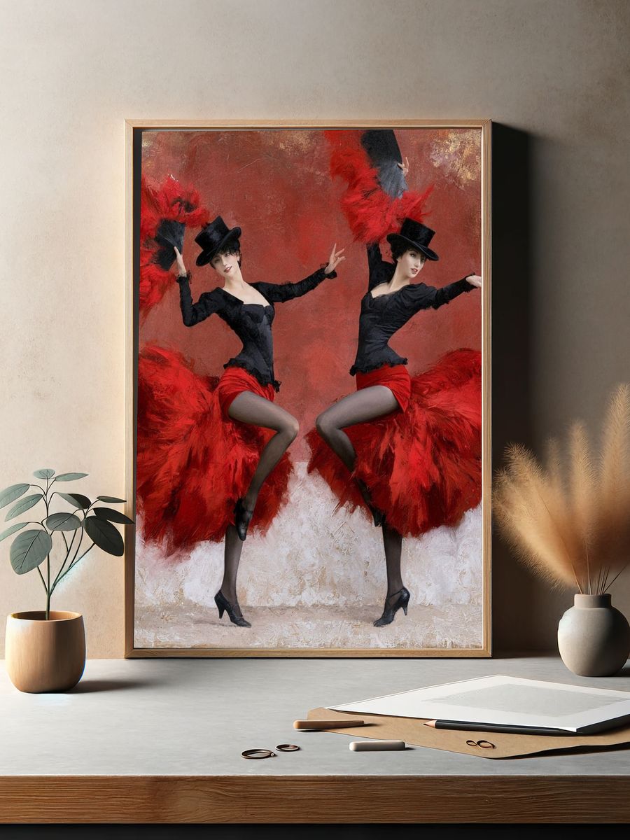 Cabaret Dancers Fine-Art Poster. — room view 2