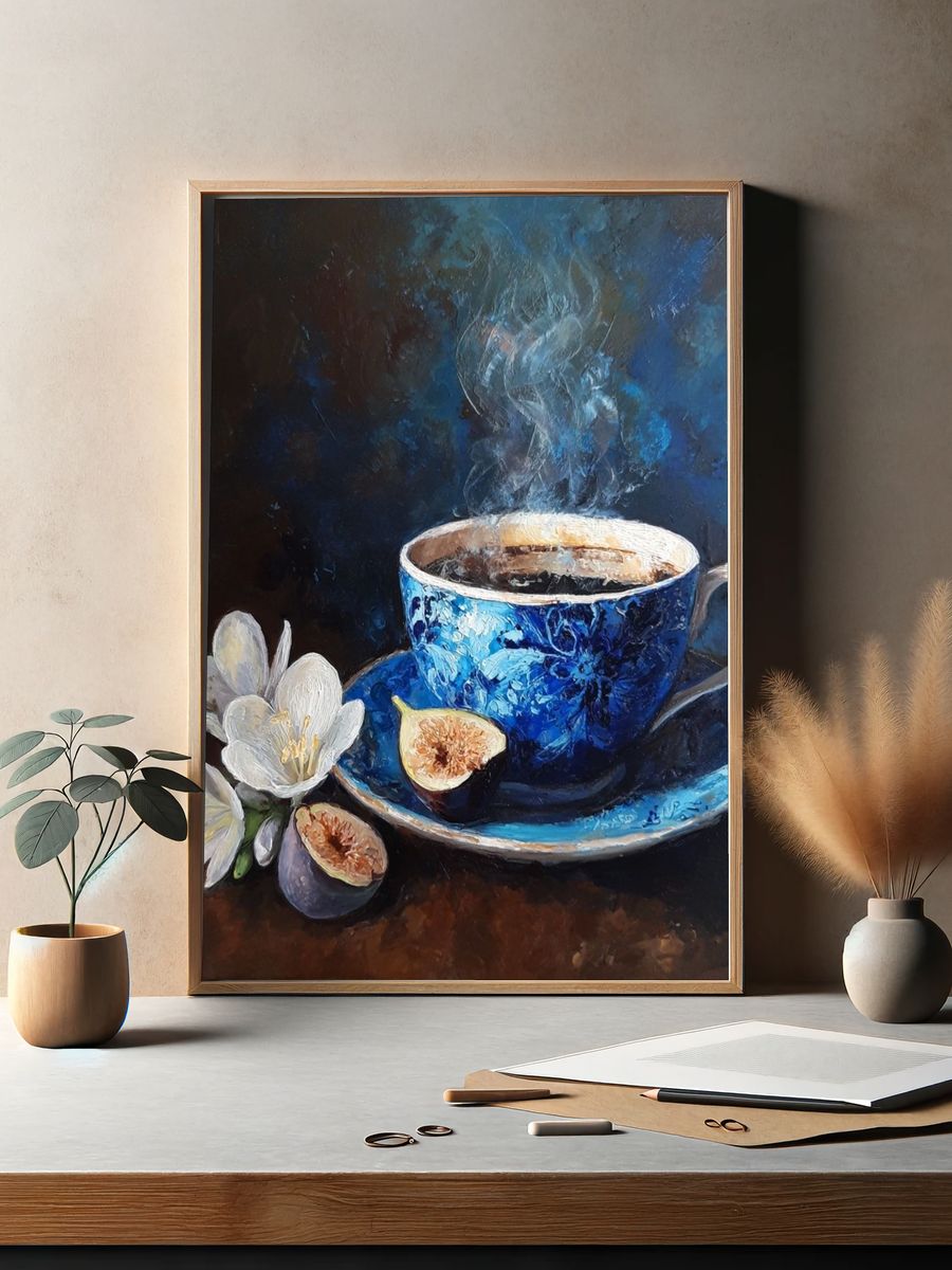 Coffee and Figs — Fine Art Print. — room view 2