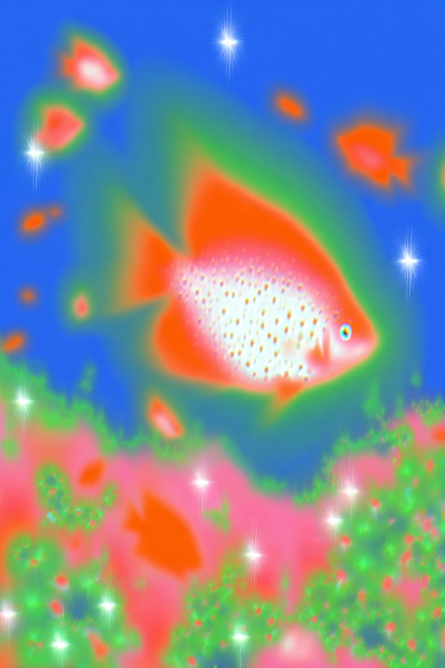 Colorful Fish Abstract Poster. poster — abstract art