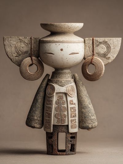 Ancient Ceramic Figurine — Fine Art Print. poster print