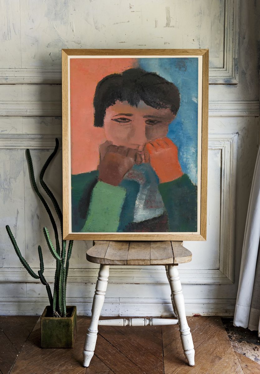 Contemplative Figure — Fine Art Print room preview