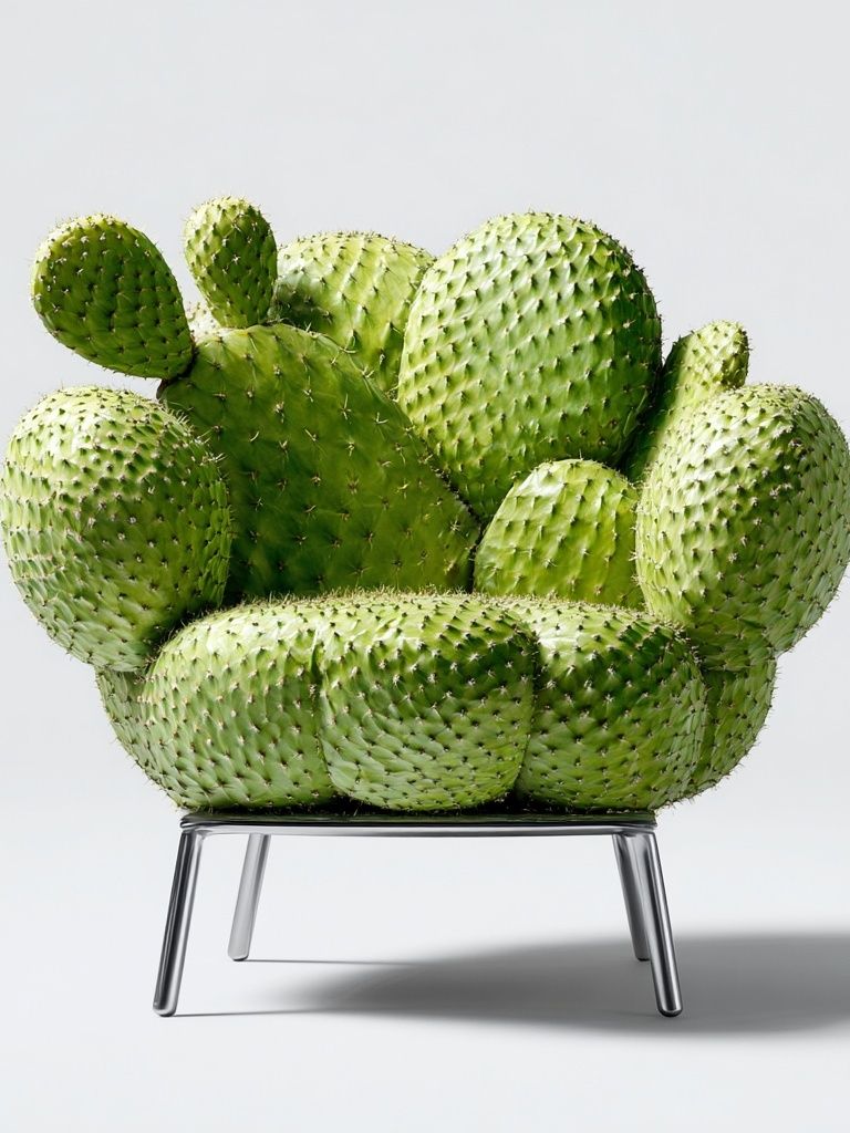 Cactus Chair Surrealism Print. poster — fine-art art