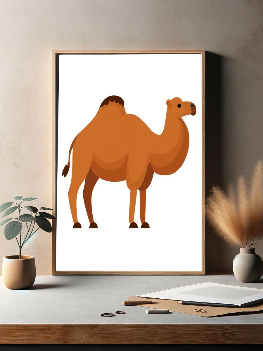 Camel Illustration Poster. — room view 2