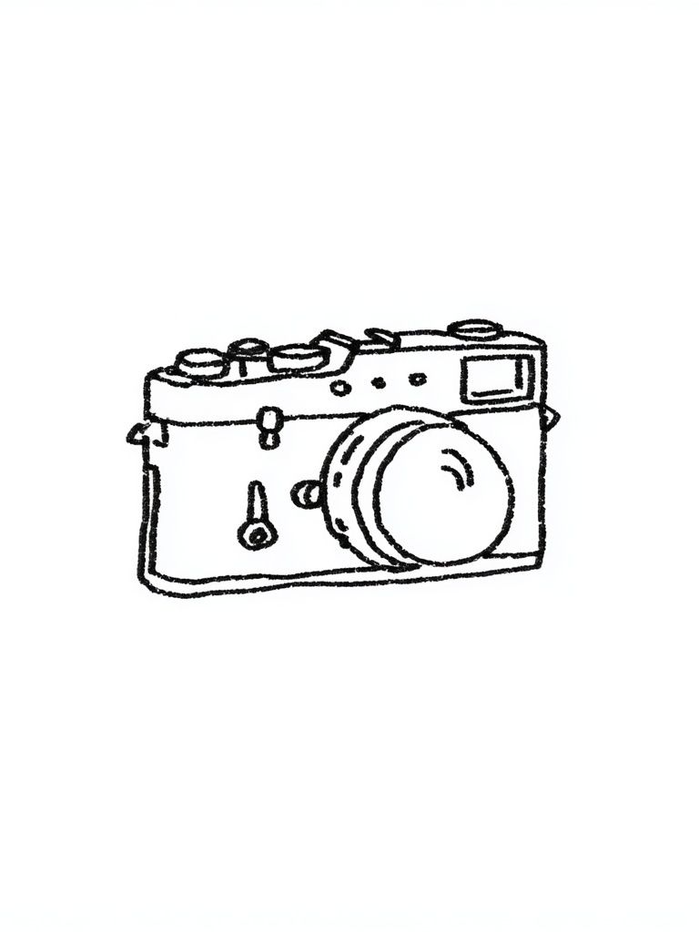 Camera Line-Art Poster. poster — illustration art