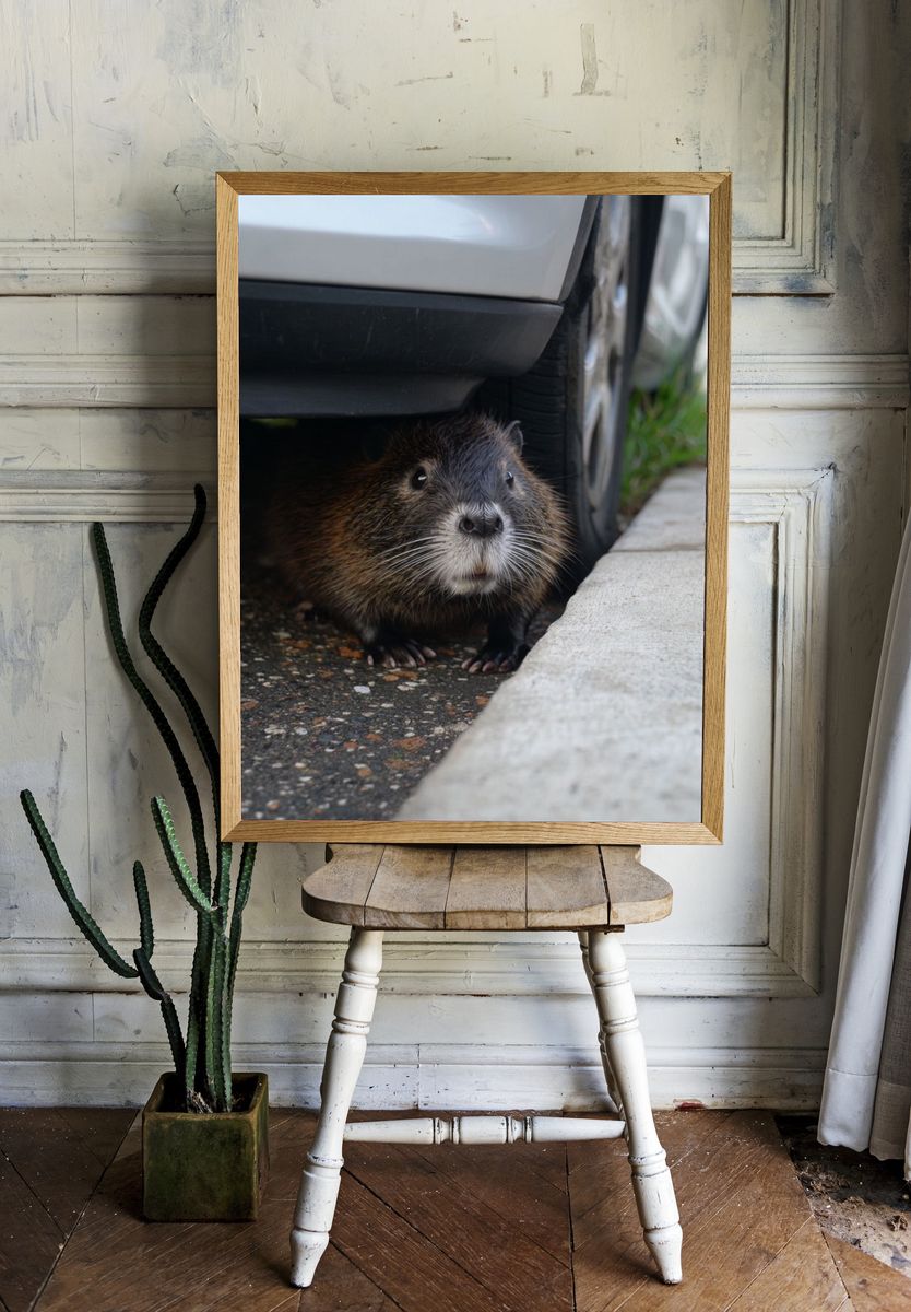 Curious Capybara — Animal Photography Print room preview