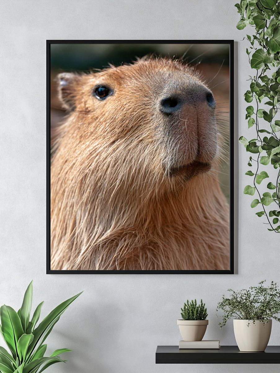 Capybara Portrait Photography Poster. — room view 4