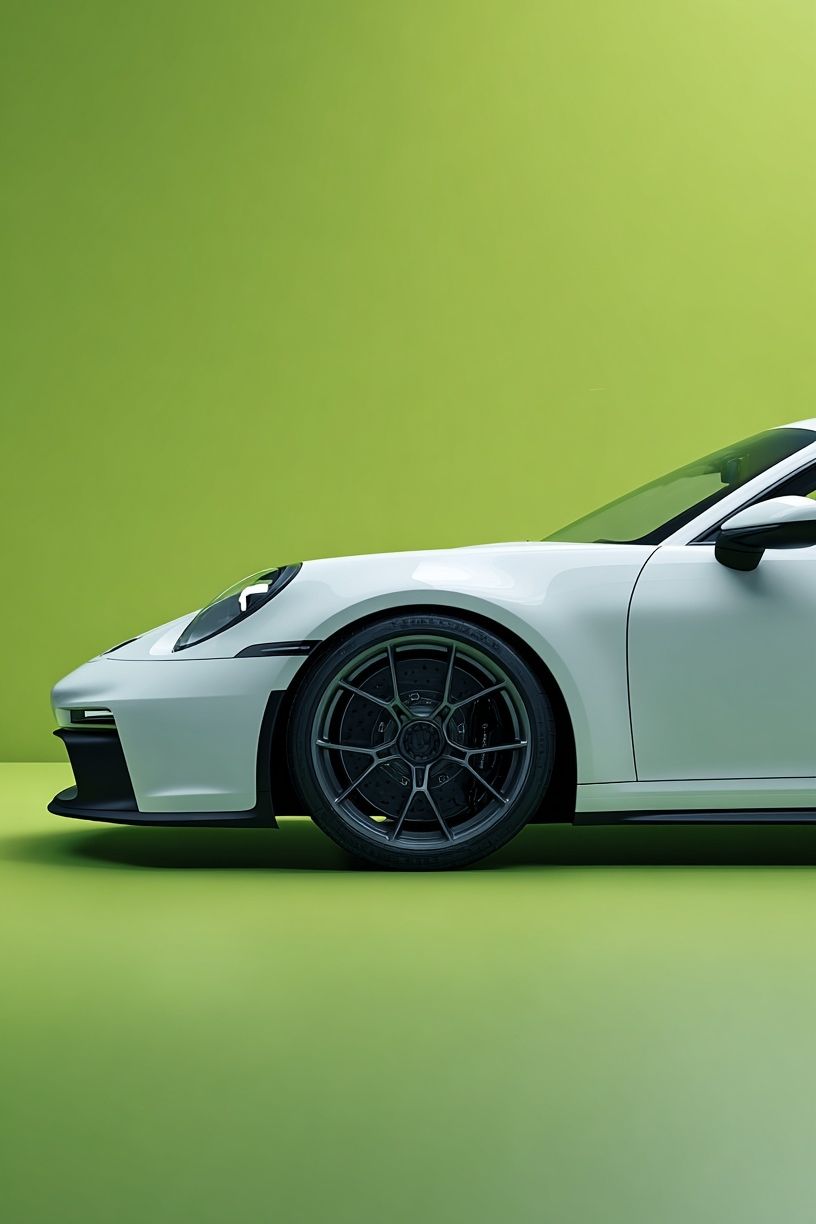 White Sports Car — Modern Photography Print. poster detail