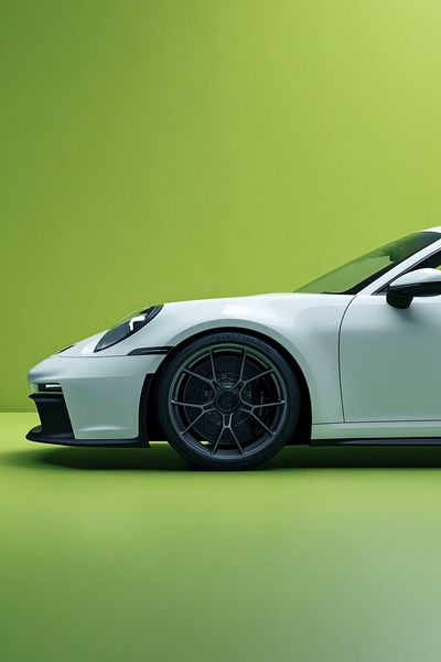 White Sports Car — Modern Photography Print. poster print