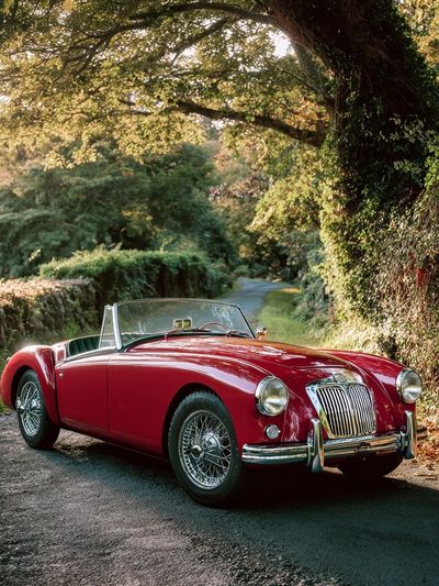 Classic Red Sports Car — Vintage Print