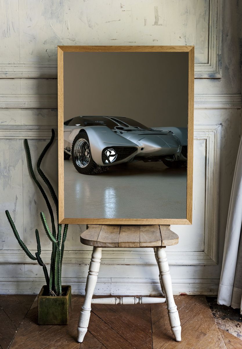 Futuristic Concept Car Photography Poster. room preview