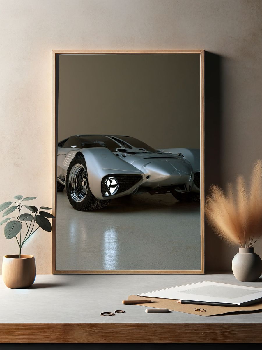 Futuristic Concept Car Photography Poster. — room view 2