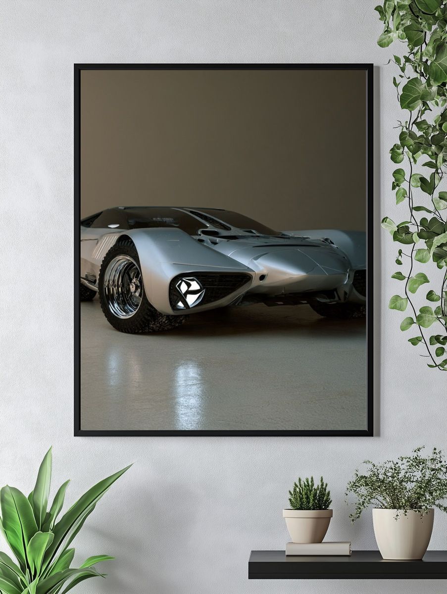 Futuristic Concept Car Photography Poster. — room view 4