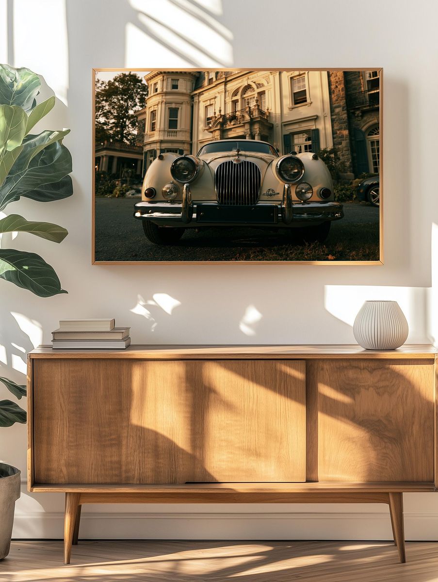 Classic Jaguar at Manor House Poster. — room view 3