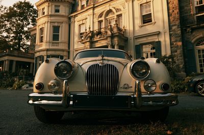 Classic Jaguar at Manor House Poster. poster