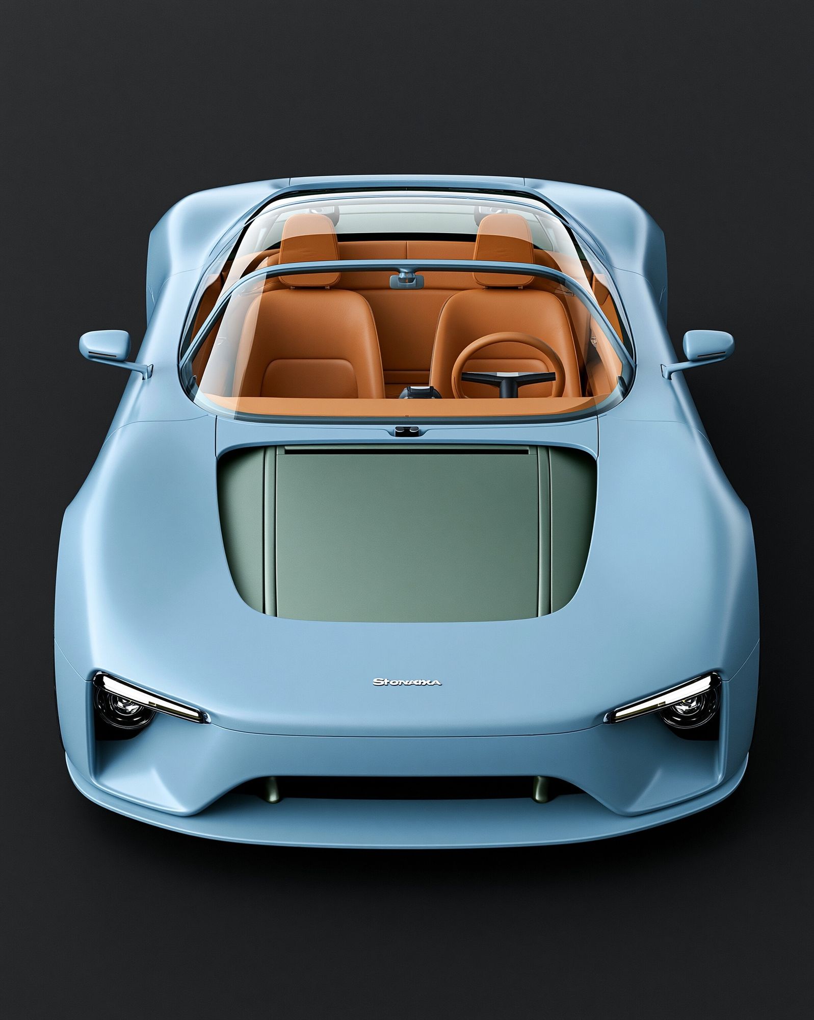 Blue Concept Car Photography Poster. poster detail