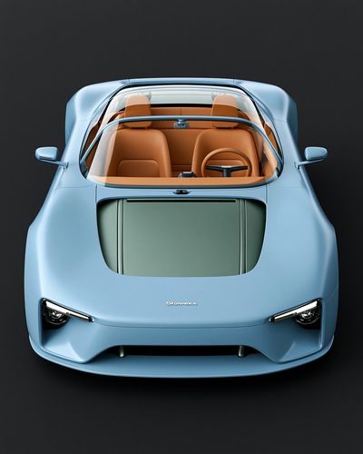 Blue Concept Car Photography Poster. poster