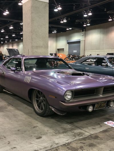 Purple Muscle Car Show Poster. poster print