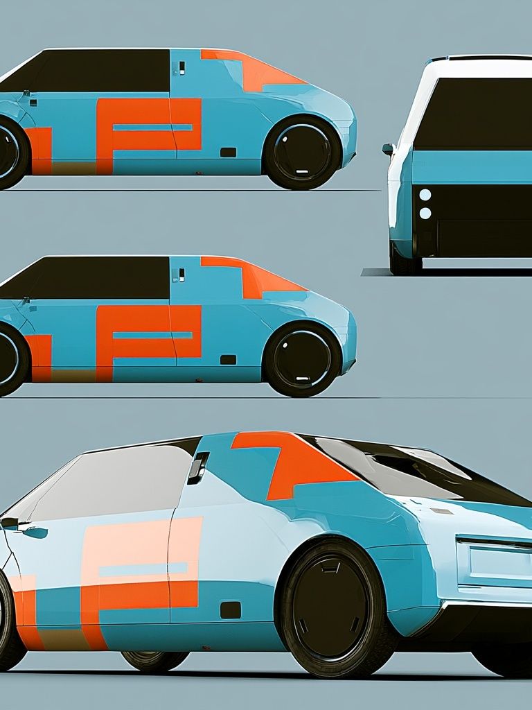 Futuristic Concept Car Photography Poster. poster detail