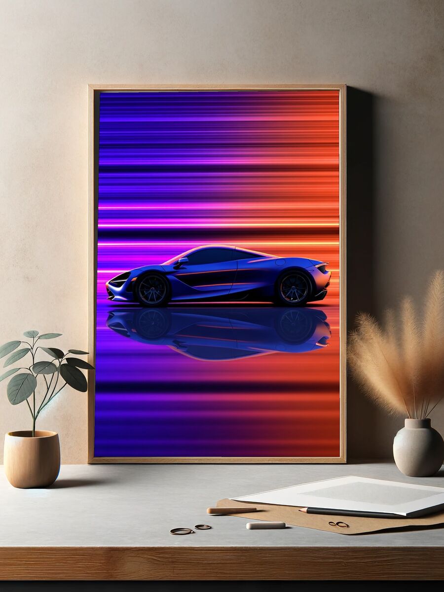 McLaren 720S — Digital Art Print. — room view 2