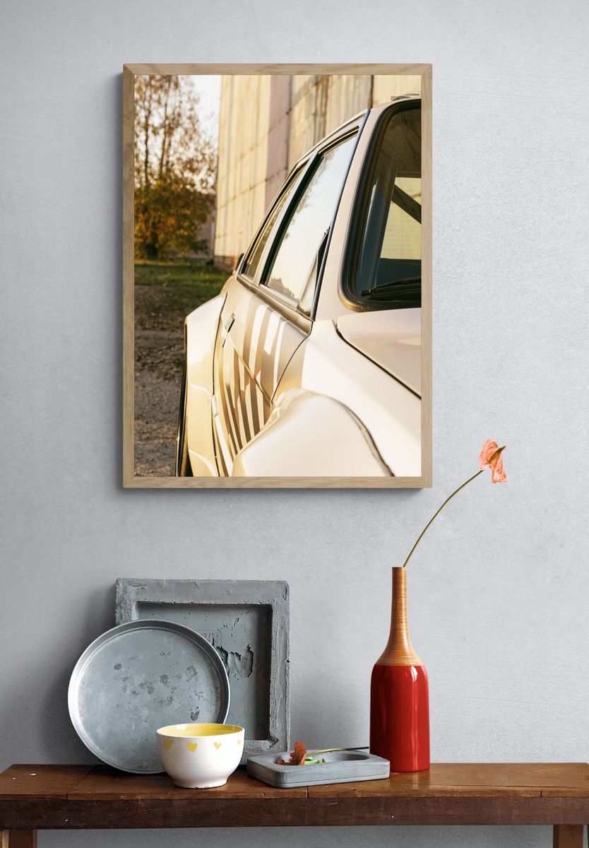 Classic Car Sunset Photography Poster. — room view 3