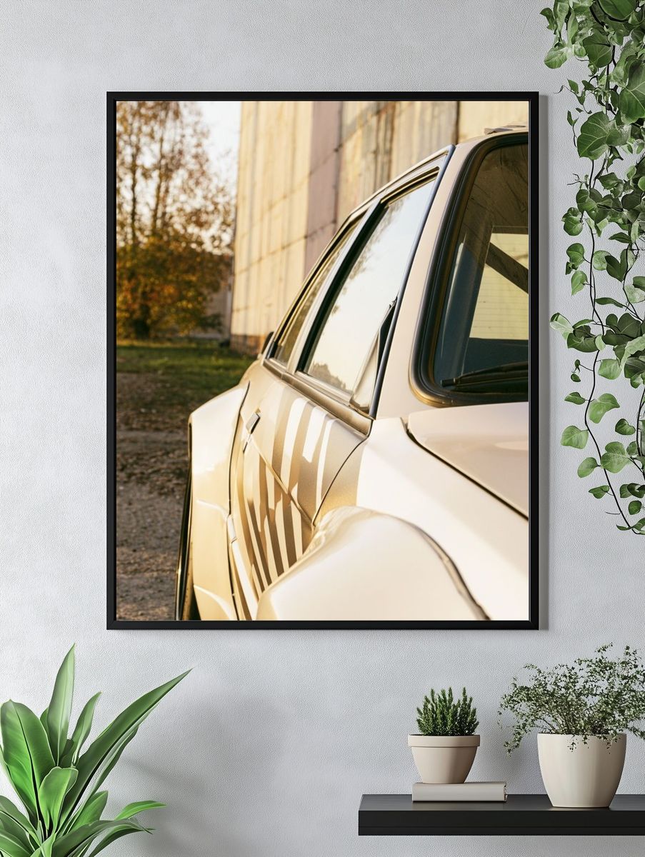 Classic Car Sunset Photography Poster. — room view 4