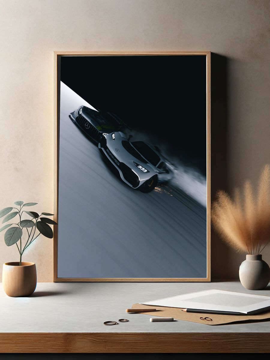 Mercedes-AMG GT Drift Photography Poster. — room view 2