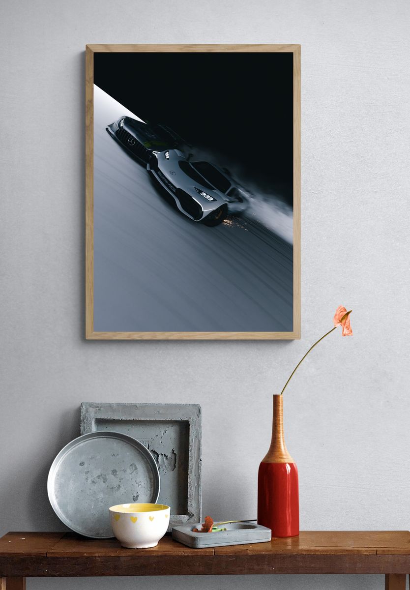 Mercedes-AMG GT Drift Photography Poster. — room view 3