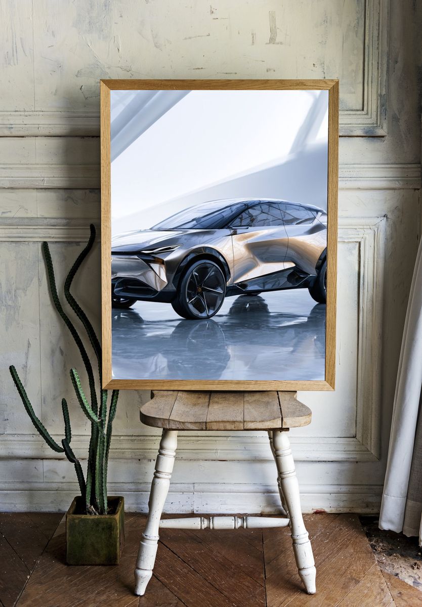 Futuristic Concept Car Photography Poster. room preview