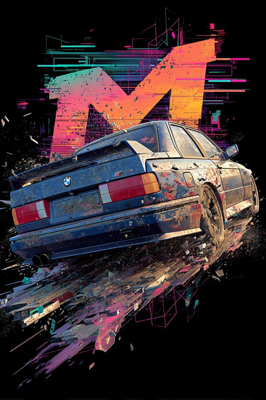 BMW M3 — Retro Gaming Print. poster detail