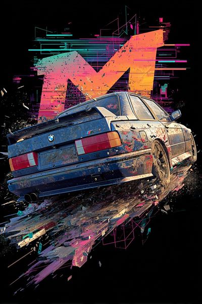 BMW M3 — Retro Gaming Print. poster