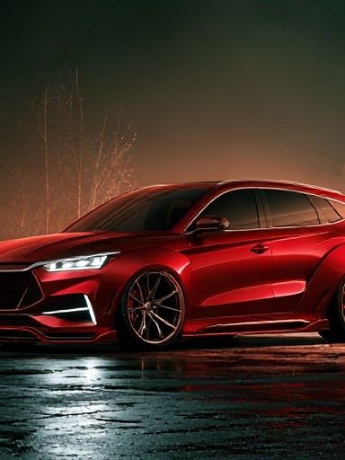 Red Sports SUV Photography Poster. poster detail