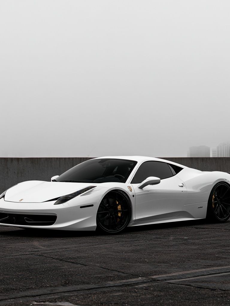 White Ferrari 458 Photography Poster. poster detail
