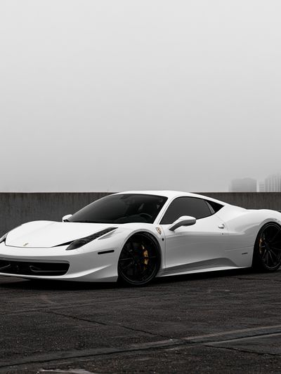 White Ferrari 458 Photography Poster. poster