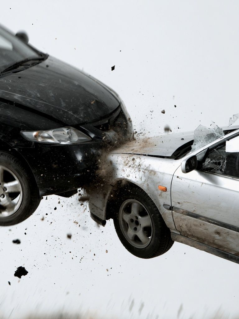 Car Crash Action Photography Poster. poster detail