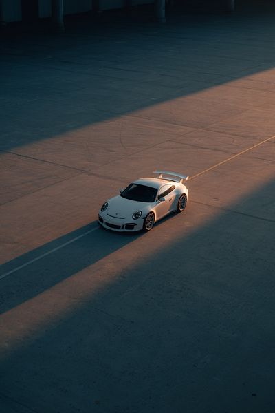 White Sports Car — Photography Print. poster print