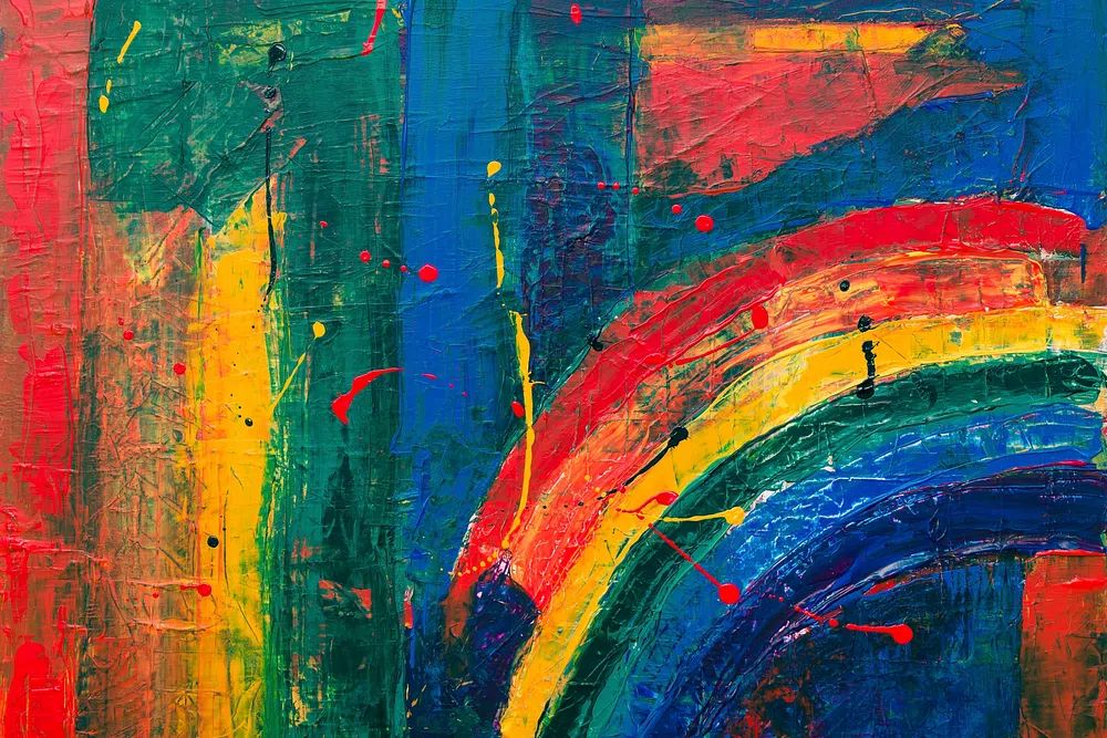 Colorful Abstract Rainbow Poster. poster detail