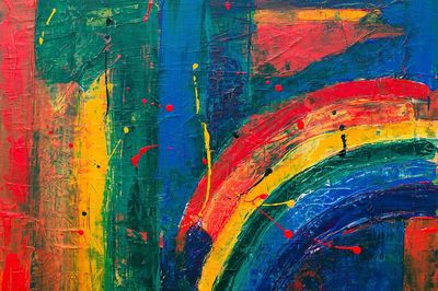 Colorful Abstract Rainbow Poster. poster