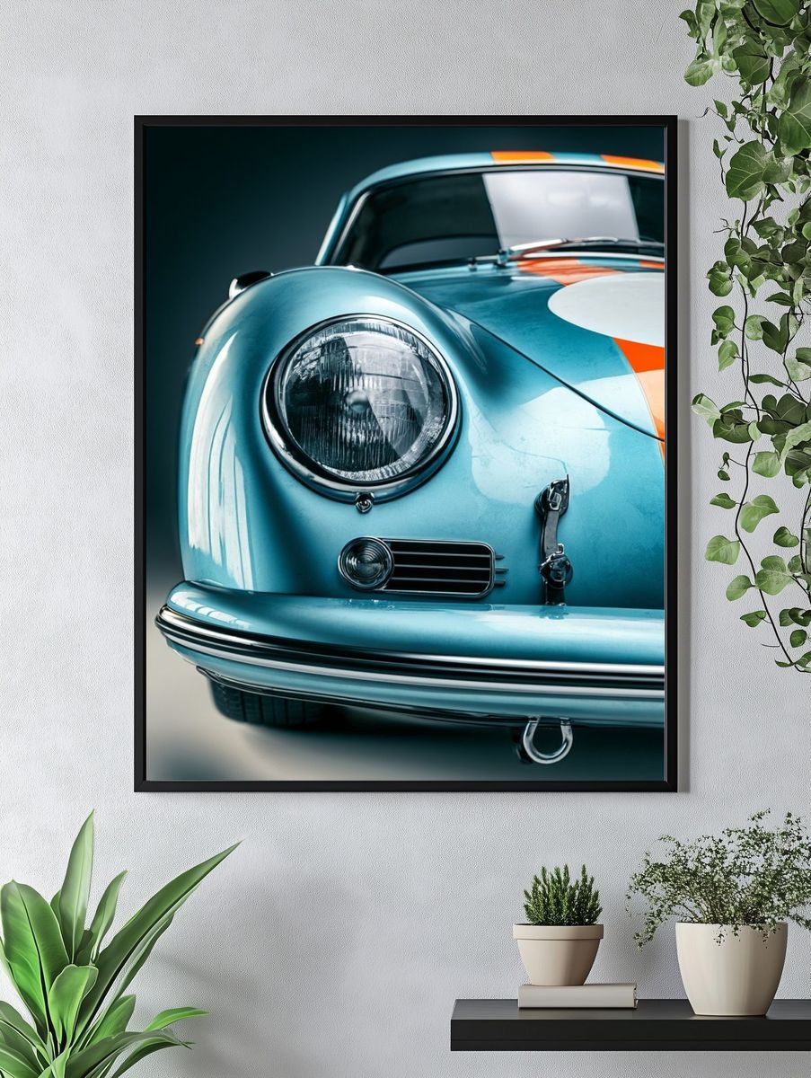 Classic Racing Car Photography Poster. — room view 4