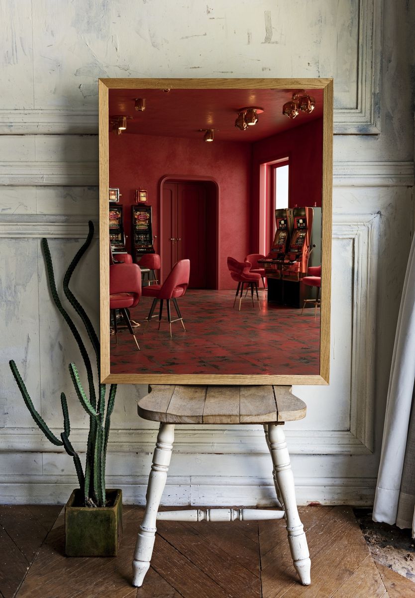 Red Casino Interior Photography Poster. — room view 1